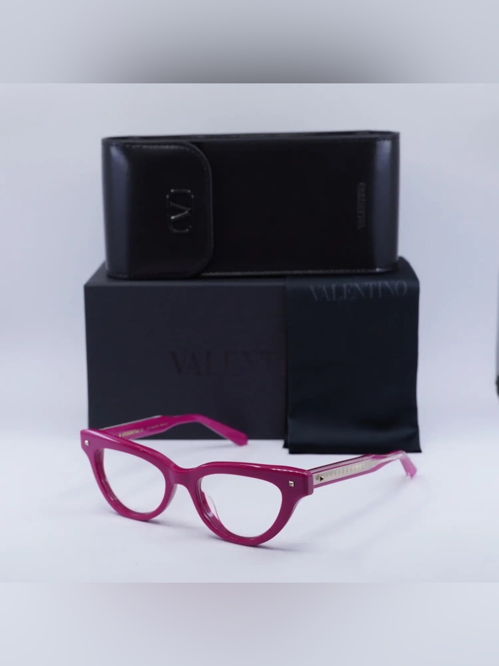 New Valentino Eyeglasses V-ESSENTIAL II VLX-124C Pink 50mm NWT - Picture 3 of 4